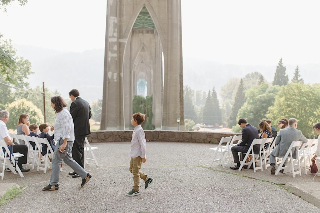 cathedral park wedding ceremony